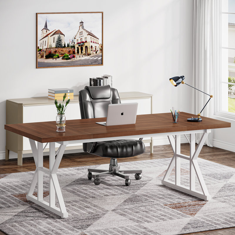 Gracie oaks 70 8 inch executive desk thickened frame large office